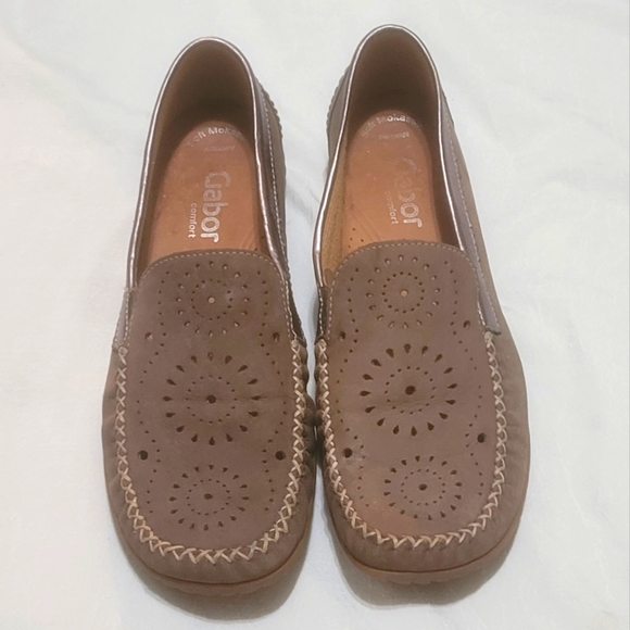 Gabor Women's Tan soft mokassin handmade shoes size 4.5 Made in Portugal - Picture 9 of 10